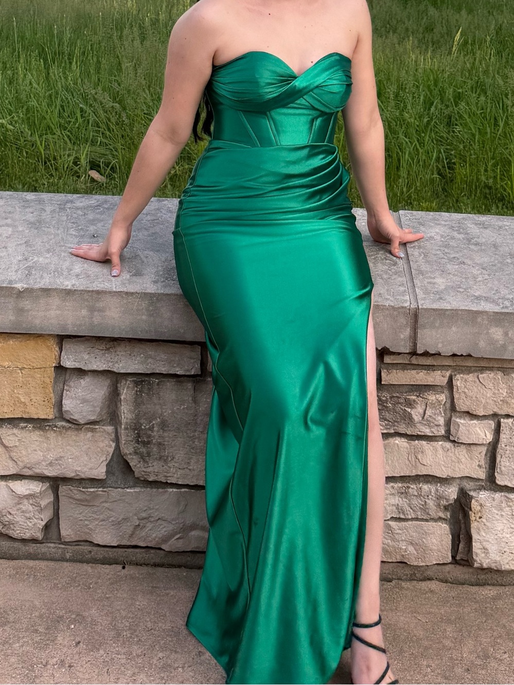 Ladivine Green Dress - Emerald Wrap Style